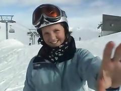 Czech paramours snowboarding