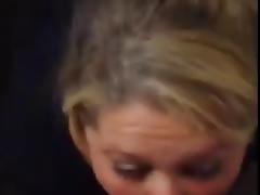 blonde milf sucks bbc, gets a facial