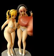 Super Sonico + Super Pochaco 2 Figures Cumshot