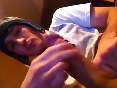 twink jacks his big cock and selfsuck.flv