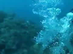 Amateurs receive taped having underwater scuba sex