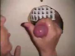 Sucking cock at the glory hole with cumshot 10