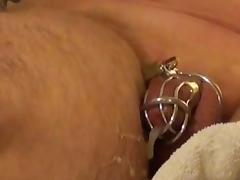 Ruined premature ejaculation in chastity
