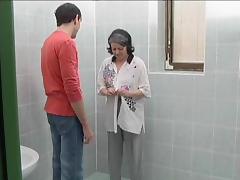 Mature fat grannie gets her muff slamed in the bathroom