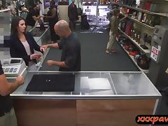 Some dueche bags wife sucks and gets nailed in the pawnshop