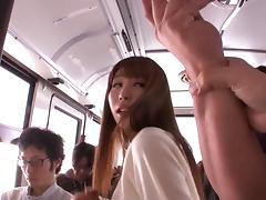 Comilation that start and ends with hot action in public transportation