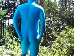 Zentai in the woods