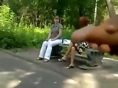 Crazy russian guy jerks off in public and annoys girls' compilation