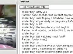 Pregnant girl has cybersex with a stranger on chat roulette