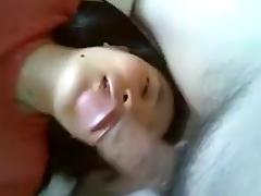 My Asian wife drives me crazy with a deepthroat blowjob