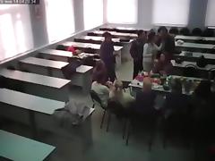 Crazy students have sex in class