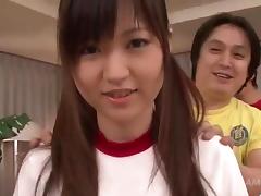 Asian, Ryo Asaka, sure loves fucking in group