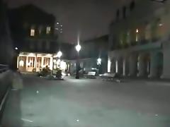 Holy shit. new orleans streetgirl just gives a guy a blowjob on a bench in public.