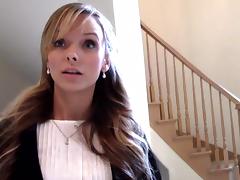 Real estate agent giving head