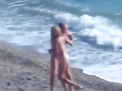 golden haired milfma and her man get caught by beach sex voye