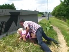 Beautiful German Girl Fucked On The Road