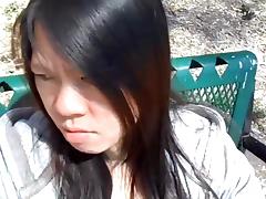 Asian gf outdoor bj