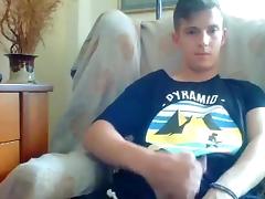 Greek cute boy cums on webcam  sexy ass