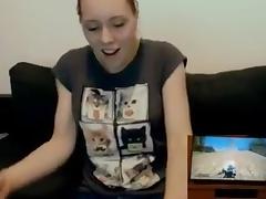 Cute Girl Uses Toy While Playing Vidya