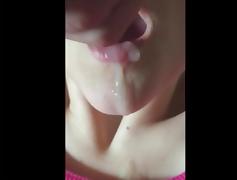 Upclose Cum in Mouth Cumpilation