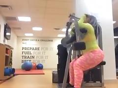Ass working out in gym