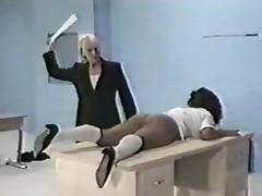 Ebony Spanked in the Classroom