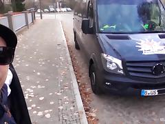 BumsBus - Mature German gets fucked in the backseat of a bus
