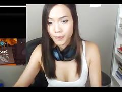 Girl masturbating after stream