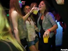 Drinking fuels the night club orgy with gorgeous ladies fucking