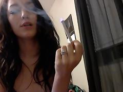 Smoking fetish - Tattooed girl rides cock 1