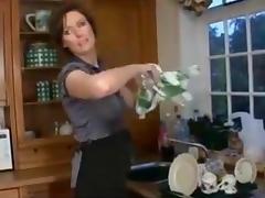 British Milf gets it in the kitchen