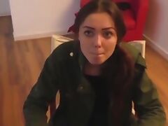 Teen slag in tights gets fucked by older guy