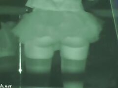 Crazy Halloween bottomless. Upskirt and real hidden cam in night club by Jeny Smith