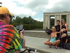 Public humiliation ends with a hardcore anal sex for slave Luci Angel