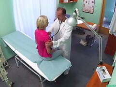 Blonde slut Claudi Macc wanted to be fucked by her handsome doctor