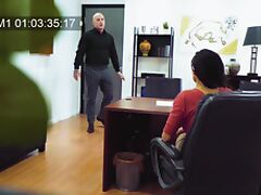 Hidden cam at the office records Becky Bandinig getting fucked