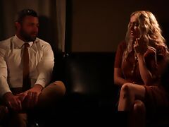 Erotic love making in the evening with busty blonde Amber Jayne