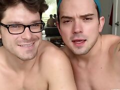 Dirty gay fucking in doggysytle between two handsome best friends