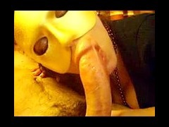 Hot masked italian wife blowjob Very hot Italian brunette amateur wife with gold plated mask and mos