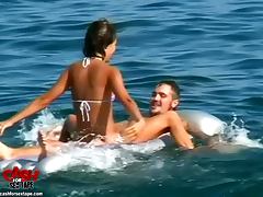 Young couple at the beach