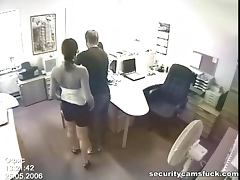 Busty office lady gets a guy with a big cock and wants to taste it right there