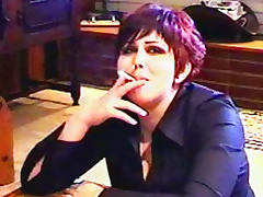 Goth girls smoking in fetish video
