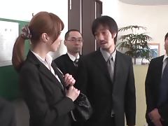 Reiko Sawamura getting punished and fucked by her colleagues