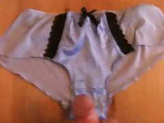 Cumming on wife's panties 3