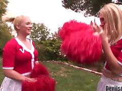 Lucia Matthews the transsexual cheerleader gets fucked