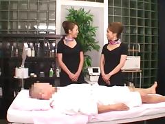 Massage Session Turns Into Threesome With Two Japanese MILFs