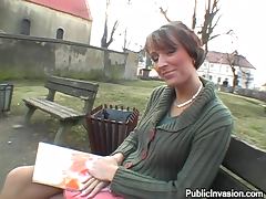 Lucky Day Out with Sexy Short Haired Girl in POV Clip