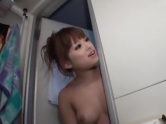 Attractive Asian Cutie Giving a Great Messy Blowjob in the Bathtub