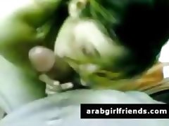 Young beautiful Arab girlfriend sucks off in amateur POV
