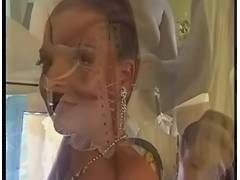 Breasty pierced MILFs in nylons fetish play bawdy cleft piercings